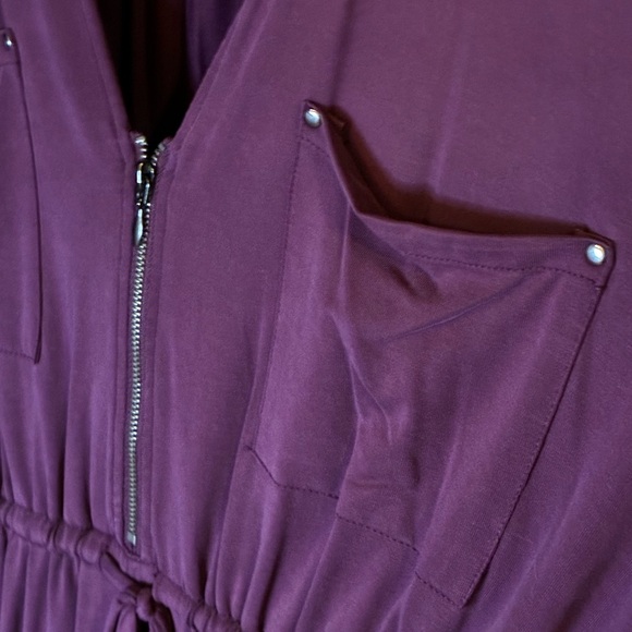 Torrid Mini Studio Challis Zip-Front Shirt Dress Potent Purple Plus Size 3 - Picture 8 of 12